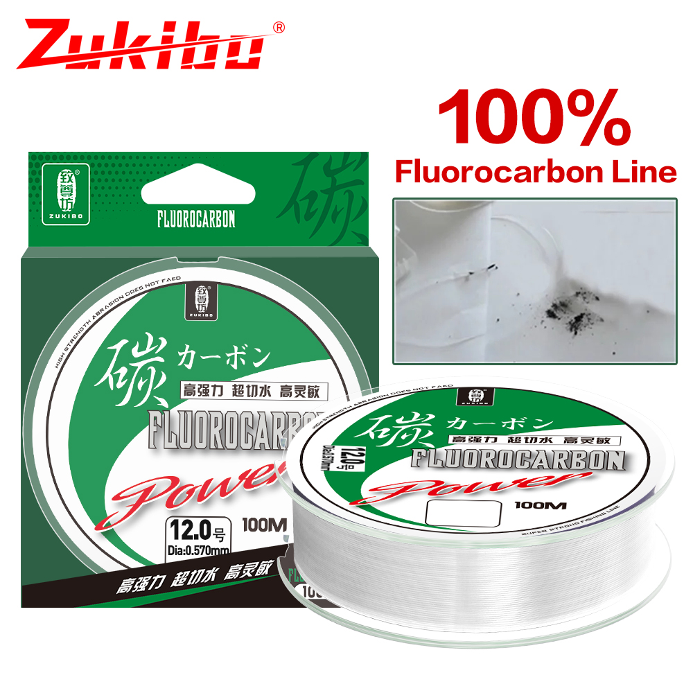 ZUKIBO 50m 100m 100% Fluorocar – Ice Fishing Line recenzja i cena
