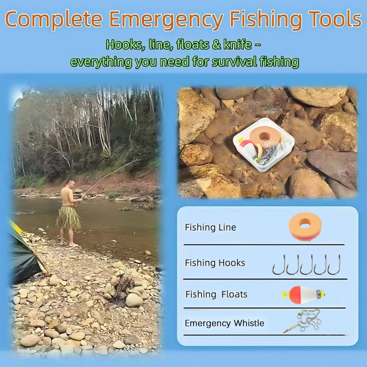 Portable Emergency Fishing Gea – Fishing Line Box recenzja i cena